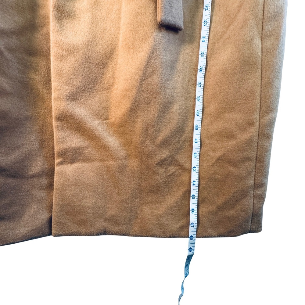 Katie Sturino x Stitch Fix Camel Wrap Coat Leopard Lined Belted Long Jacket XL - Picture 6 of 10